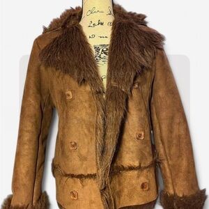 Twenty Tan Teddy Jacket with Faux Fur Trim